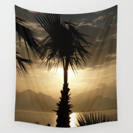 Palm Silhouette Wall Tapestry