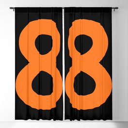 Number 8 (Orange & Black) Blackout Curtain