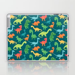 Dino Summer On Green Laptop Skin