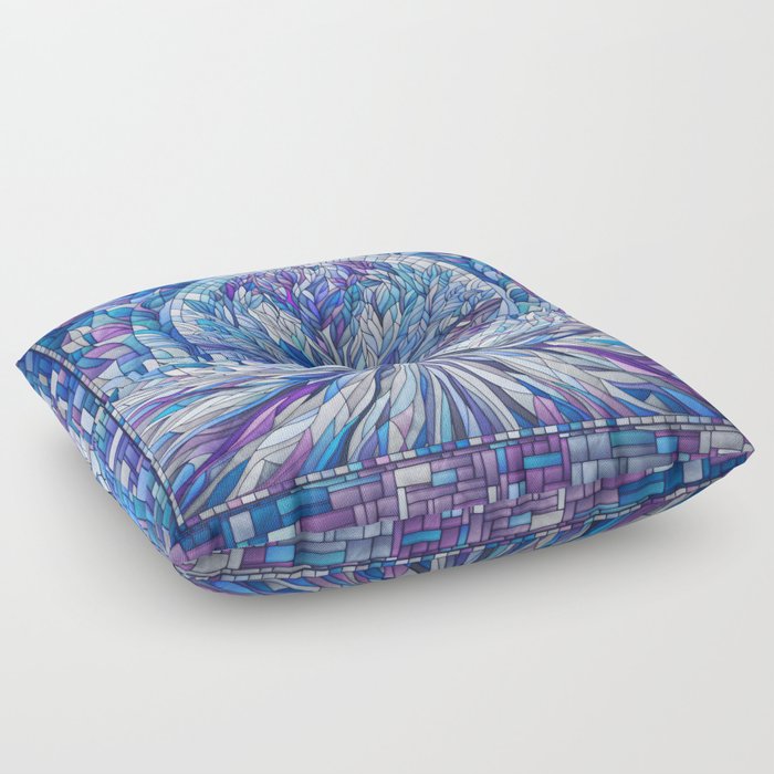Purple Tree of Tranquility Floor Pillow