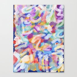 Pastel Abstract Colorful Art by Emmanuel Signorino  Canvas Print