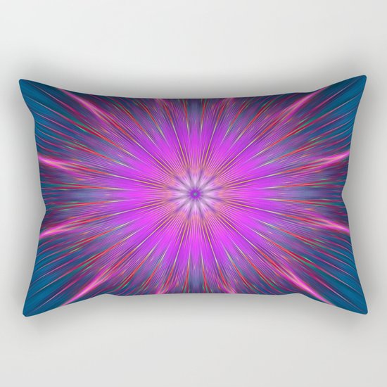 Artistic bright shining abstract star Rectangular Pillow