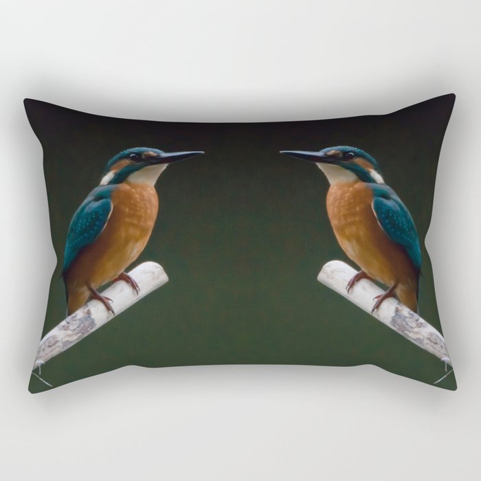 Eurasian Kingfisher (Alcedo atthis) Rectangular Pillow
