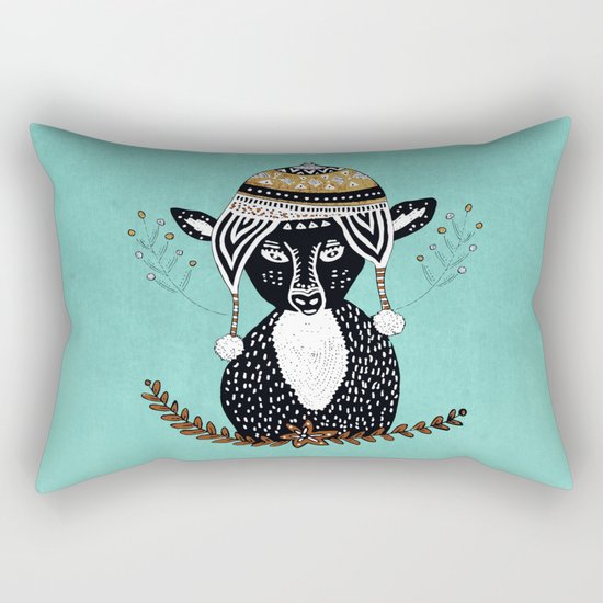 Hipster Deer Rectangular Pillow