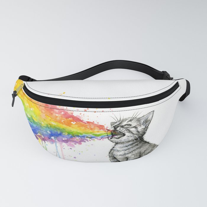 Kitten Puking Rainbow Fanny Pack