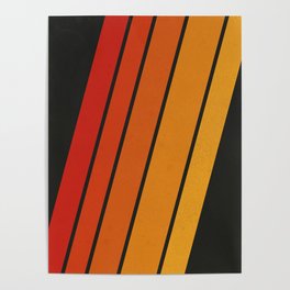 Retro 70s Stripes Poster