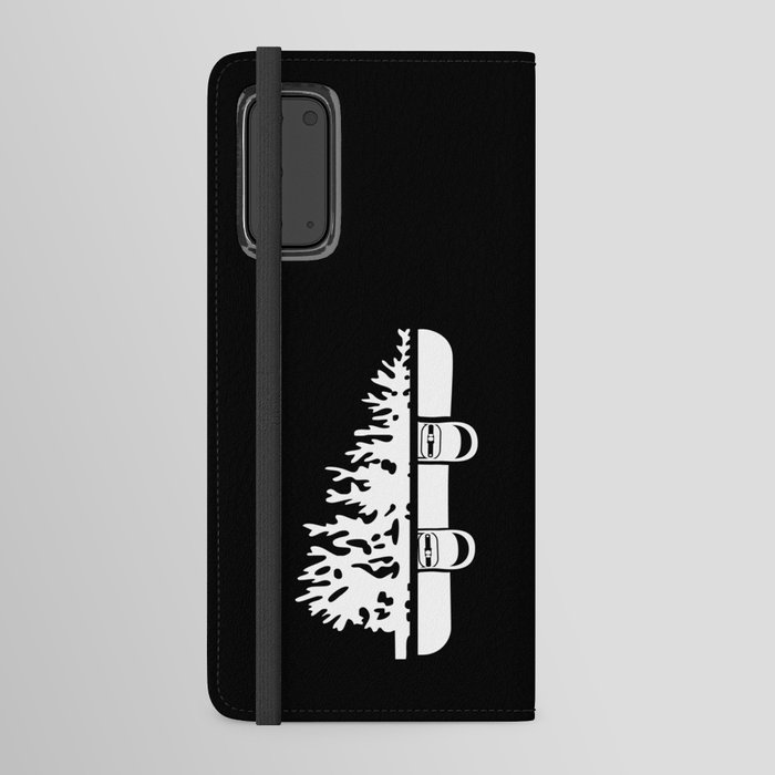 Snowboarding Tree Snowboarder Winter Android Wallet Case