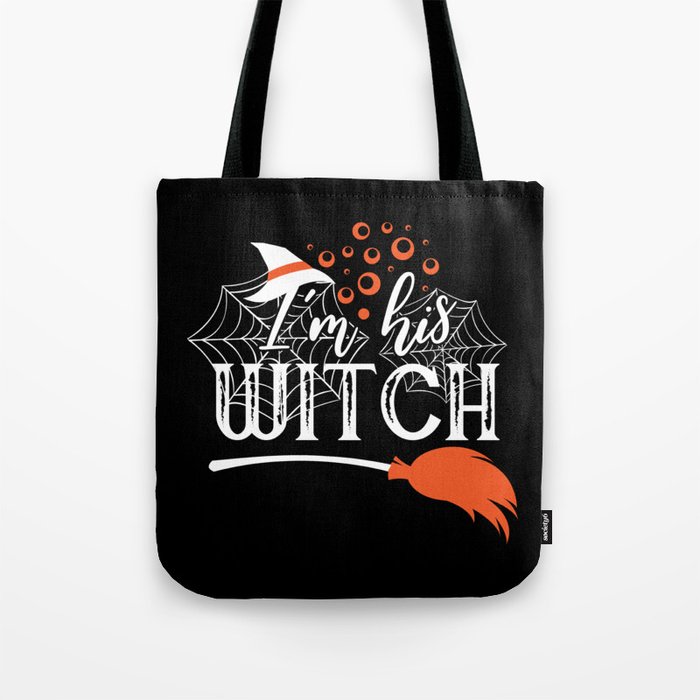 I'm His Witch Funny Halloween Cool Tote Bag