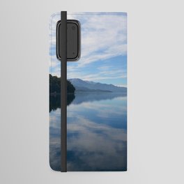 Argentina Photography - Big Lake Reflecting The Blue Cloudy Sky Android Wallet Case