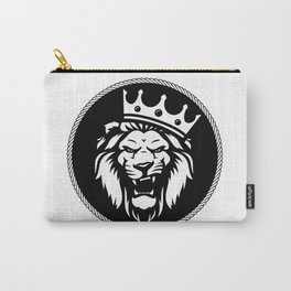 The roaring wild lion king in the crown Carry-All Pouch
