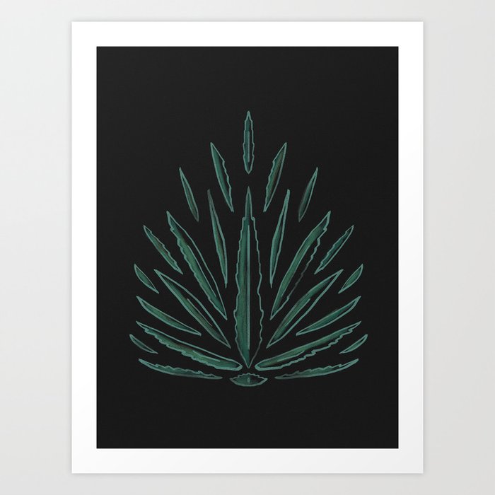 Agave Tequilana Plant Floral Art Print