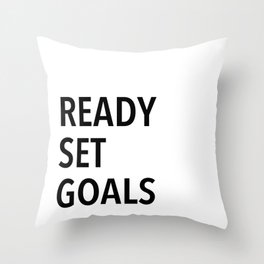Ready Set Goals Throw Pillow