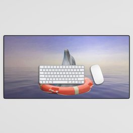 Lifebuoy Dolphin - Sea Ocean Water Desk Mat