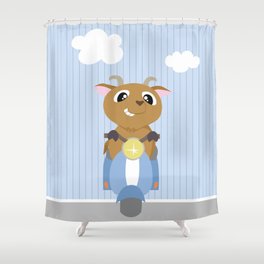 Mobil series scooters goat Shower Curtain
