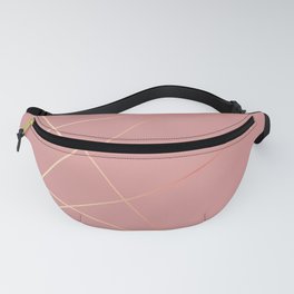 Abstract Triangle Pink Golden Modern Collection Fanny Pack