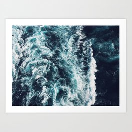DARK BLUE OCEAN Art Print