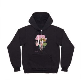 Positive thinking pink botanic spring bouquet vintage poster Hoody