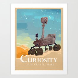 Curiosity : Gale Crater, Mars Art Print