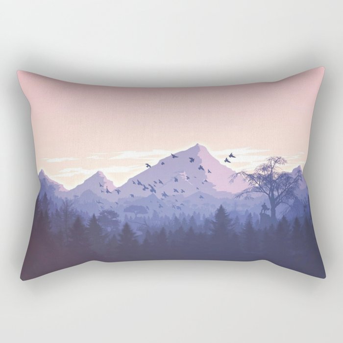 Sunset Mountain Rectangular Pillow