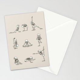 Skeleton Yoga Stationery Card