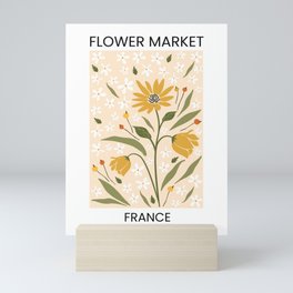 Flower Market | France | Floral Art Poster Mini Art Print
