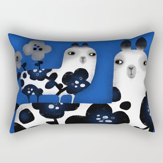 FLOWERED FRIENDS Rectangular Pillow