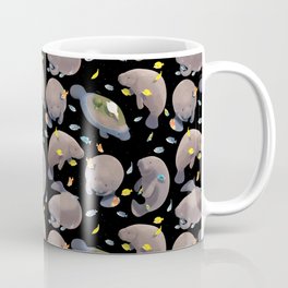 All-Over Adorable Manatee Print Coffee Mug