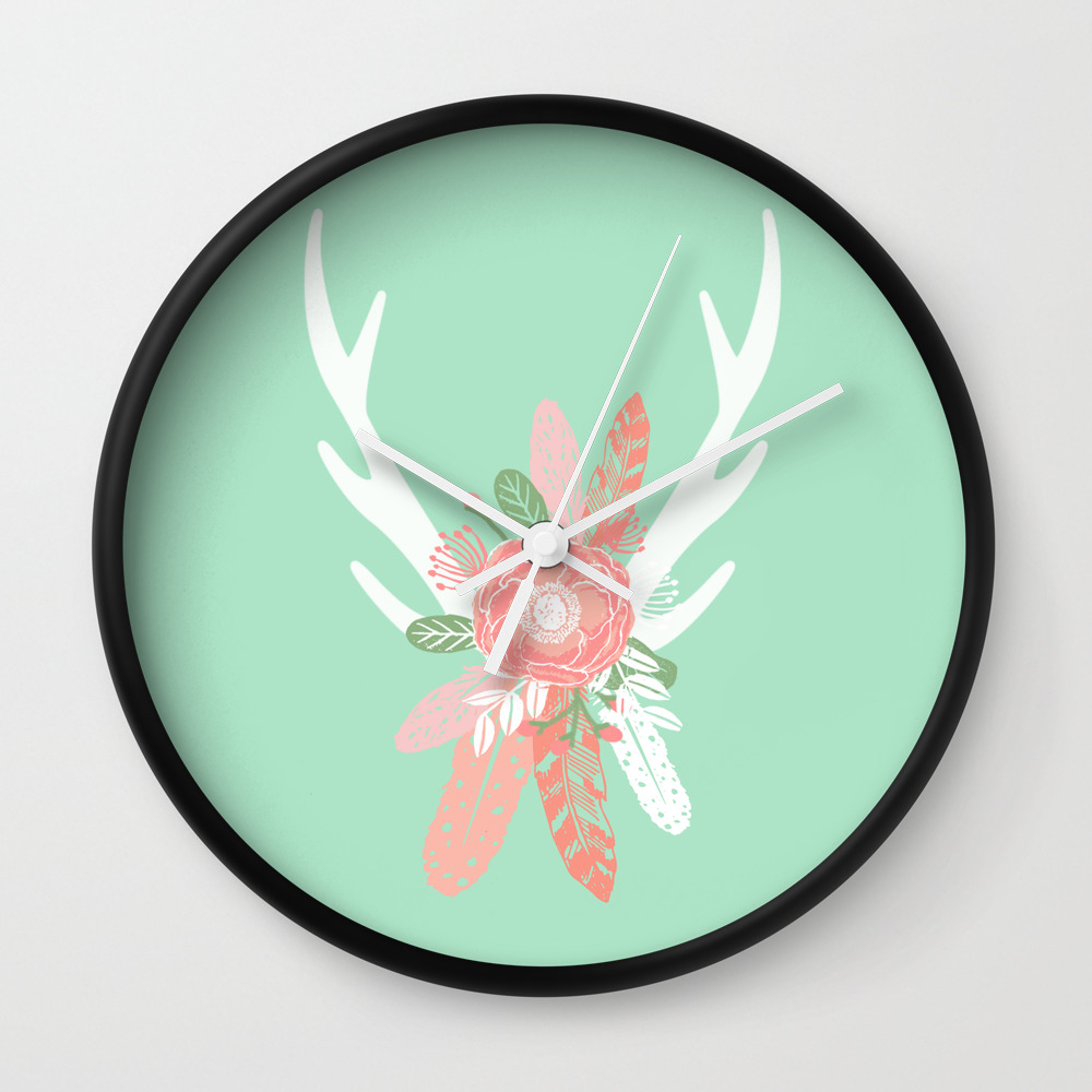 Deer Antler Florals Flower Bouquet With Antlers Minimal Boho