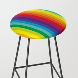 Rainbow Stripes Bar Stool