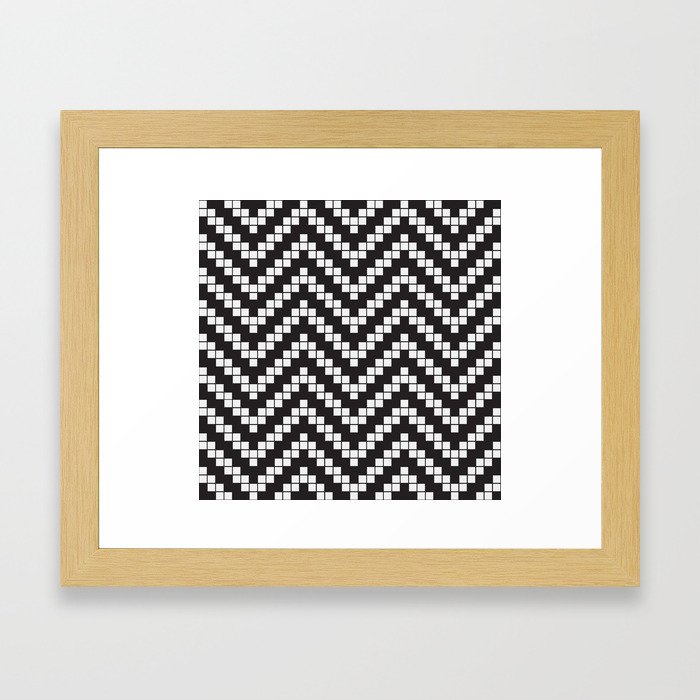 Herringbone Weave Seamless Pattern. Framed Art Print