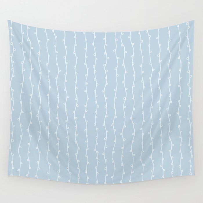 Willow Stripes - Ice Blue Wall Tapestry