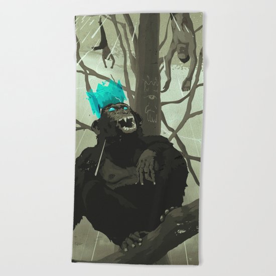 Uneasy Lies the Head That Wears the Holographic Crown Beach Towel