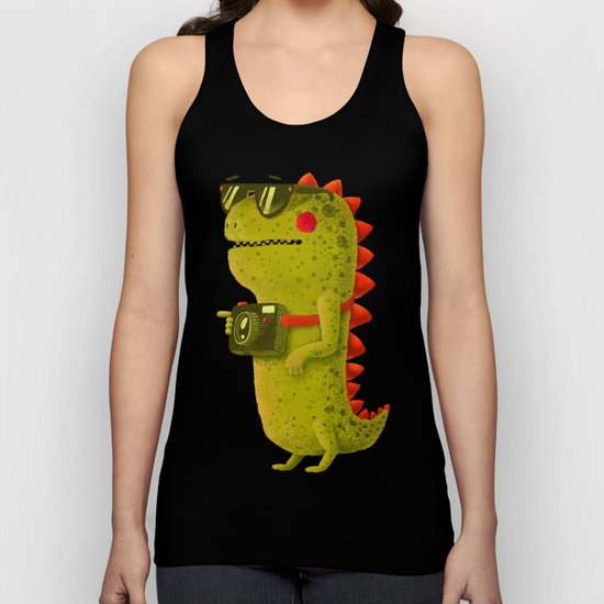 Dino touristo (olive) Unisex Tank Top