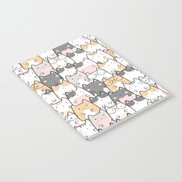 Kawaii Cute Cats Pattern Notebook