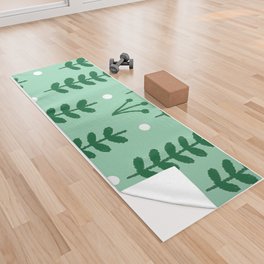 Relaxing Green Life Yoga Towel