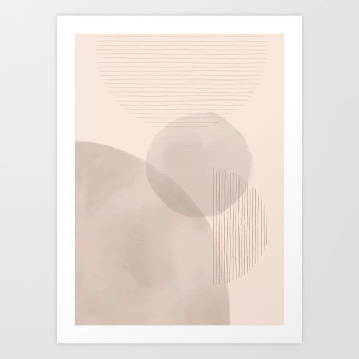 Soft Shapes Art Print