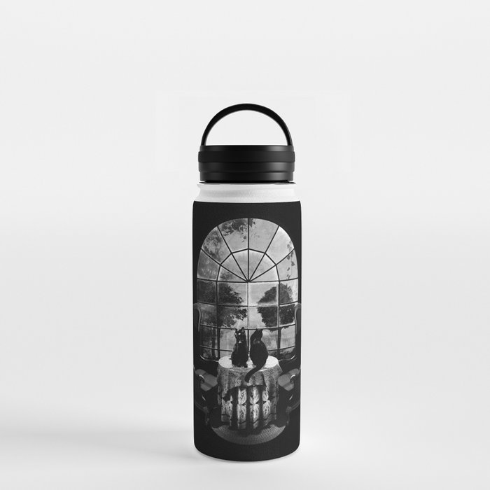 Room Skull B&W Water Bottle