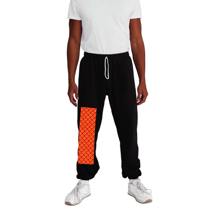 Gold And Red Dots Waves Collection Sweatpants