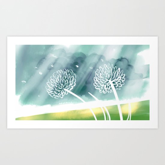 White flowers Art Print
