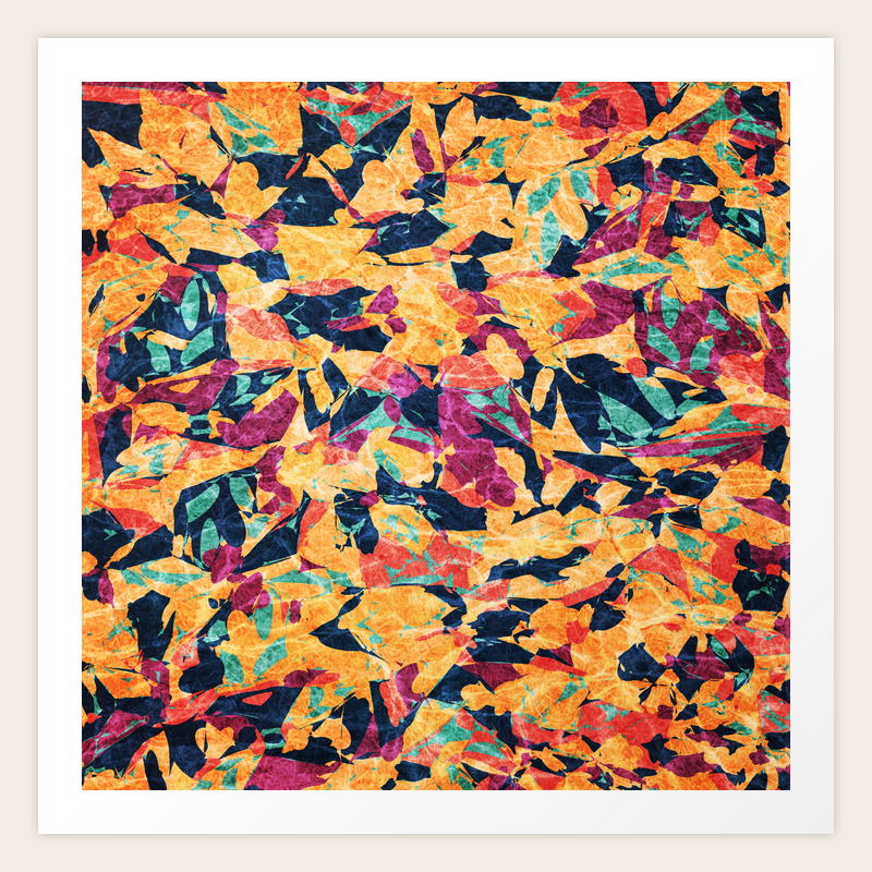 Abstract Geometric Multi Color Blending Weird Texture Background