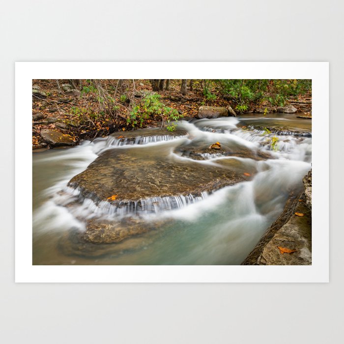 Falling Water Creek Finger Cascades - Ozark National Forest Art Print