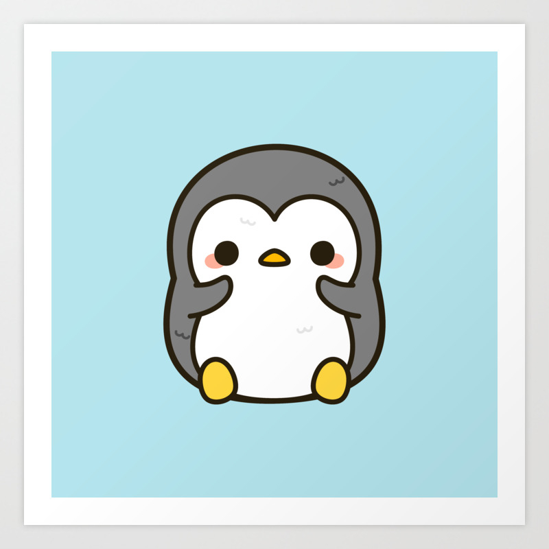 Shy Penguin Art Print By Peppermintpopuk Society6