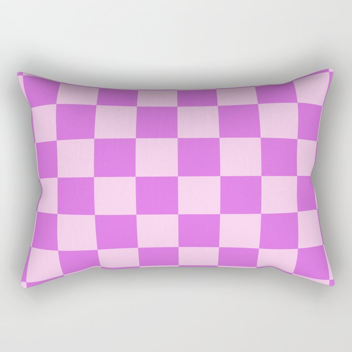 Checkered - Pink Rectangular Pillow