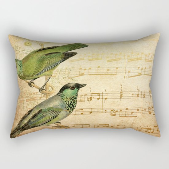 Vintage gold Music #6 Rectangular Pillow