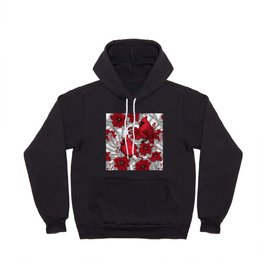 Cardinals in winter branches and Christmas decoration Hoody