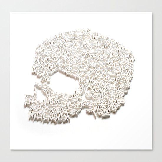 303. A Skull of Letters Canvas Print
