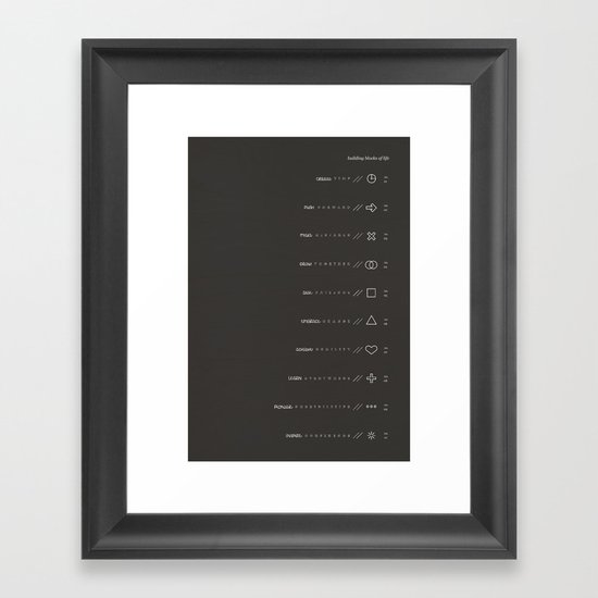 Building Blocks Dark Framed Art Print