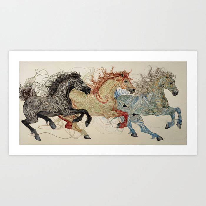 Dancing Horses Art Print