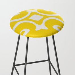 Yellow Sunburst | Abstract Pattern Bar Stool