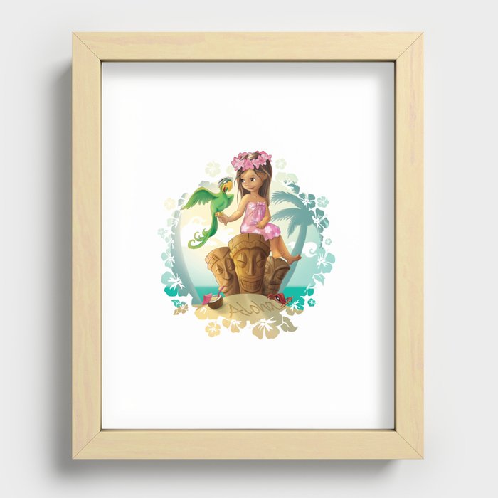 Hawaiian Friends Recessed Framed Print